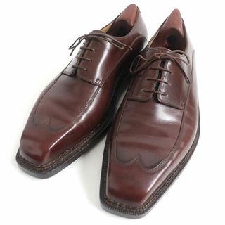 ベルルッティ(Berluti)の美品□Berluti/ベルルッティ アトリエ スムジュール ビスポーク ノルベジェーゼ製法 ウィングチップ スクエアトゥ レザーシューズ ボルドー(ドレス/ビジネス)