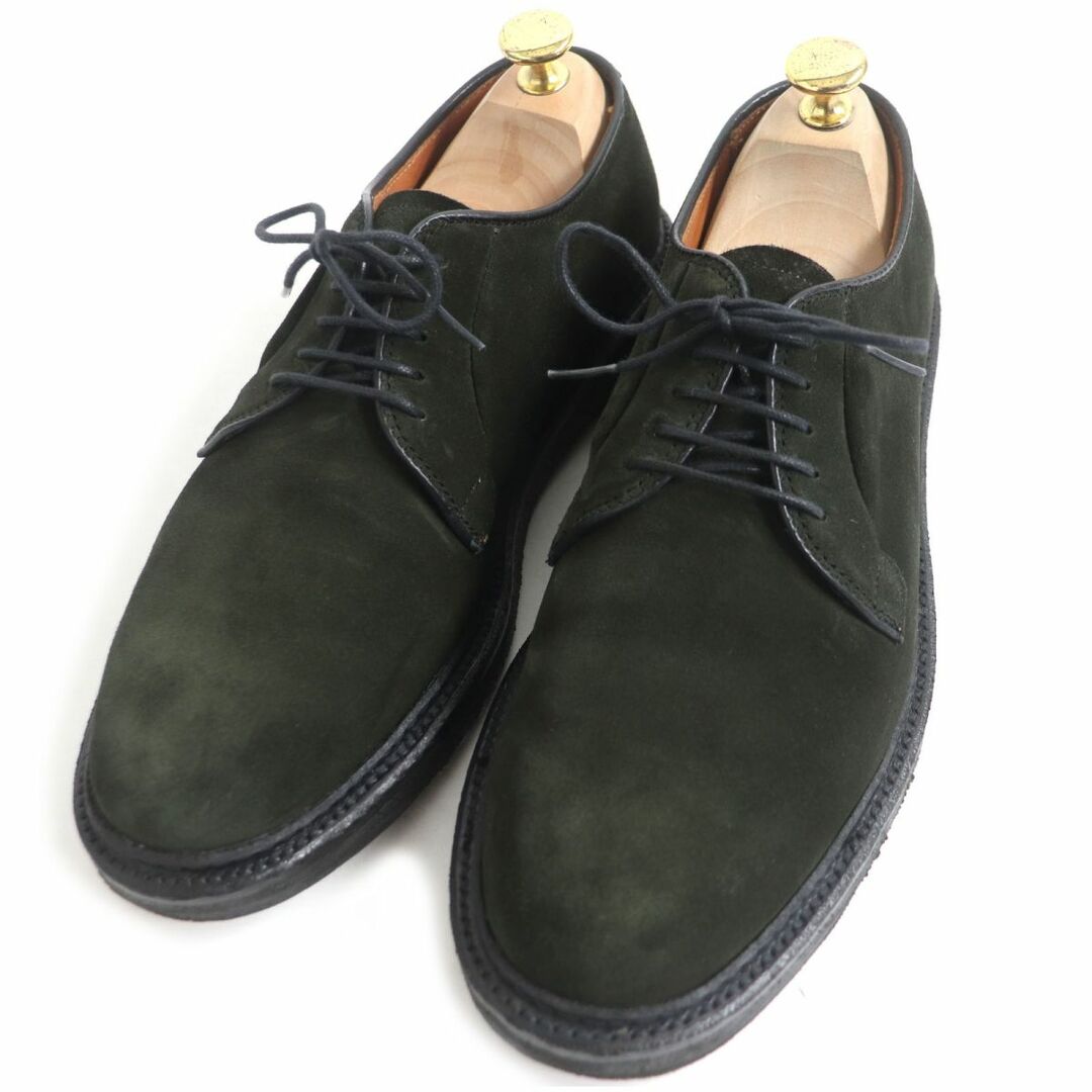 Alden(オールデン)の美品□ALDEN/オールデン ユナイテッドアローズ別注 N4406 プレーントゥ スウェードレザーシューズ ダークグリーン 7 1/2 USA製 箱付き メンズの靴/シューズ(その他)の商品写真