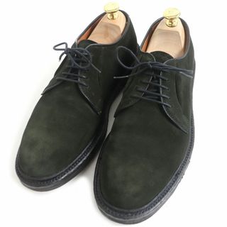 オールデン(Alden)の美品□ALDEN/オールデン ユナイテッドアローズ別注 N4406 プレーントゥ スウェードレザーシューズ ダークグリーン 7 1/2 USA製 箱付き(その他)