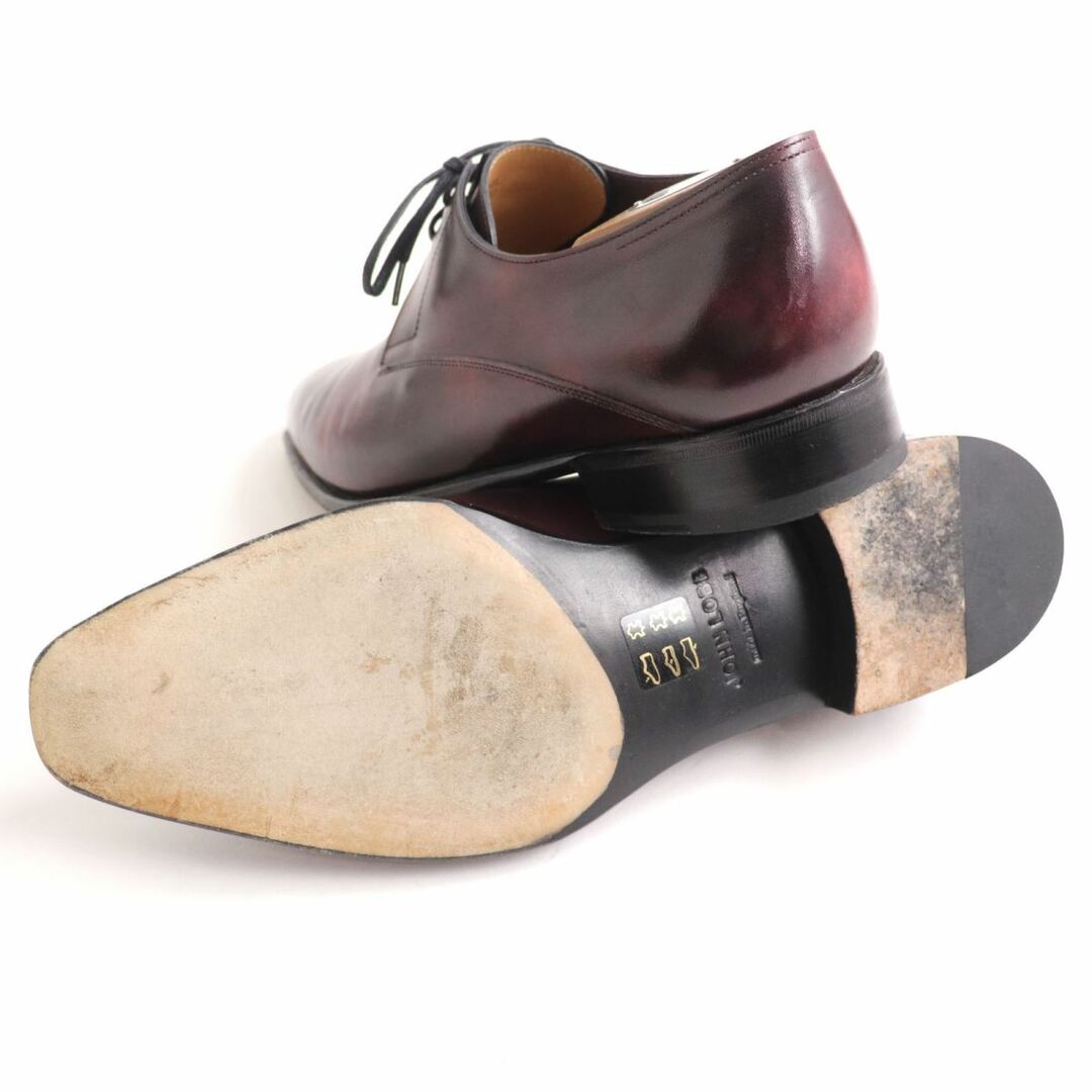 JOHN LOBB(ジョンロブ)の美品◆ジョンロブ ARCHER アーチャー 8000ラスト ミュージアムカーフ レザー ドレスシューズ ボルドー 8 1/2 メンズ イギリス製 メンズの靴/シューズ(ドレス/ビジネス)の商品写真