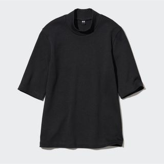 ユニクロ(UNIQLO)のUNIQLOハイネックT（五分袖）(Tシャツ(半袖/袖なし))