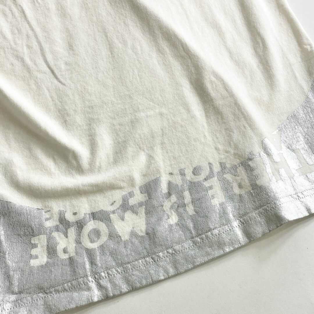 Maison Martin Margiela(マルタンマルジェラ)の51b25 Maison Margiela メゾンマルジェラ 英字プリント Tシャツ XS ホワイト シルバー カットソー TEE アルバニア製 メンズのトップス(Tシャツ/カットソー(半袖/袖なし))の商品写真