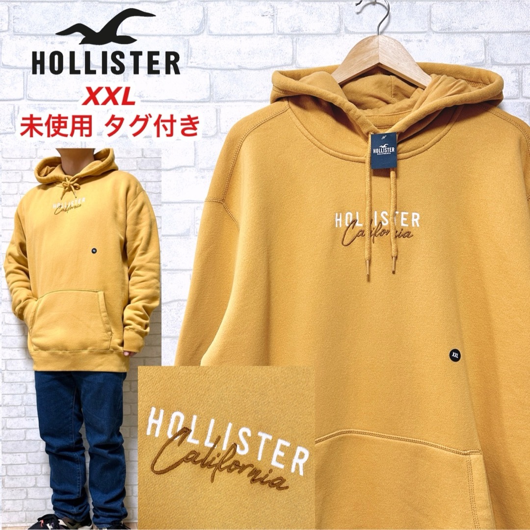 Hollister(ホリスター)の☆未使用タグ付き☆ HOLLISTER ホリスター ビッグサイズXXL フーディ メンズのトップス(パーカー)の商品写真