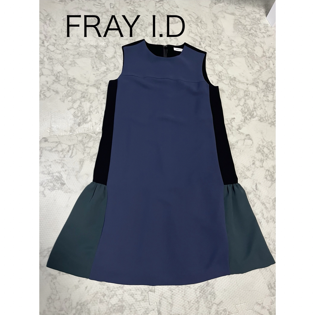 FRAY I.D(フレイアイディー)の美品　FRAY I.D フレイアイディー　ワンピース　ノースリーブ　0 レディースのワンピース(ひざ丈ワンピース)の商品写真