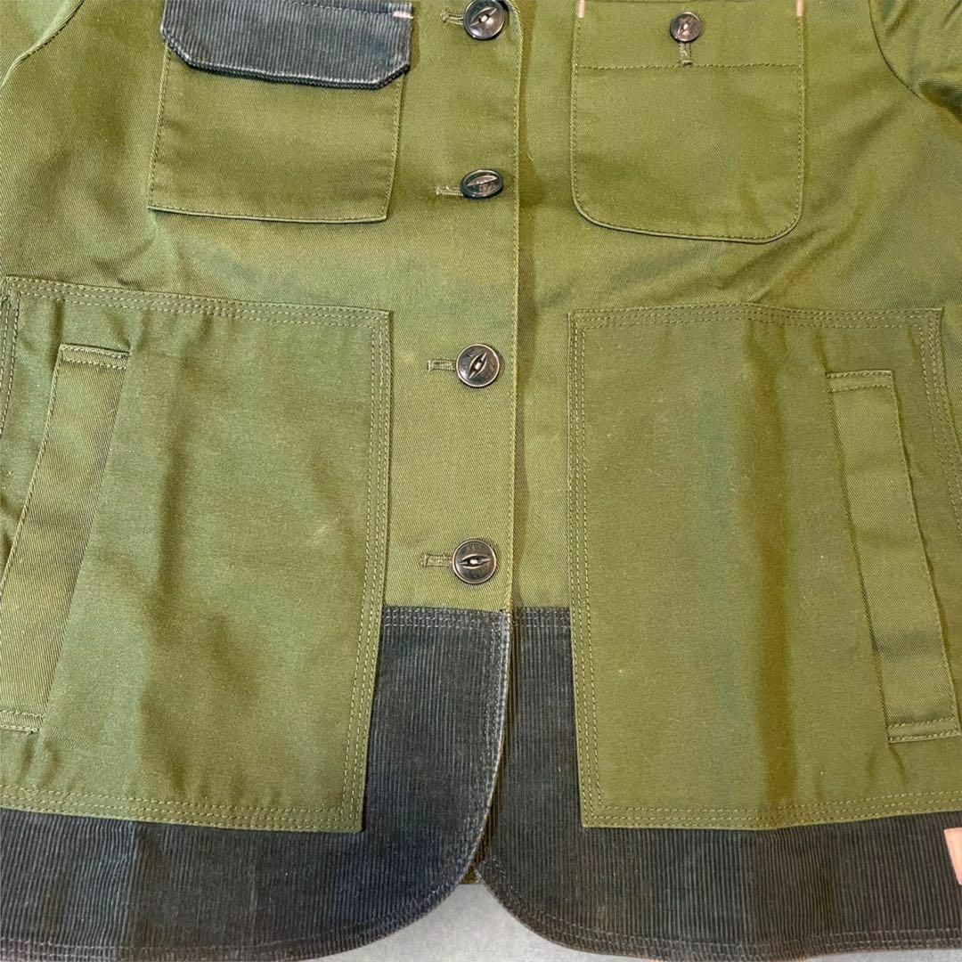 Dickies(ディッキーズ)のジャケット 切り替え コーデュロイ グリーン ユニセックス 古着 長袖 L メンズのジャケット/アウター(テーラードジャケット)の商品写真