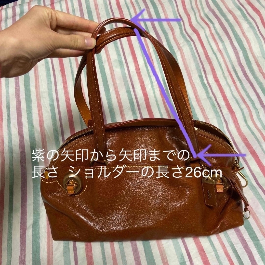 COACH(コーチ)のレザーショルダースクールバッグ　イエローバックスキン　イエローステッチ メンズのバッグ(ショルダーバッグ)の商品写真