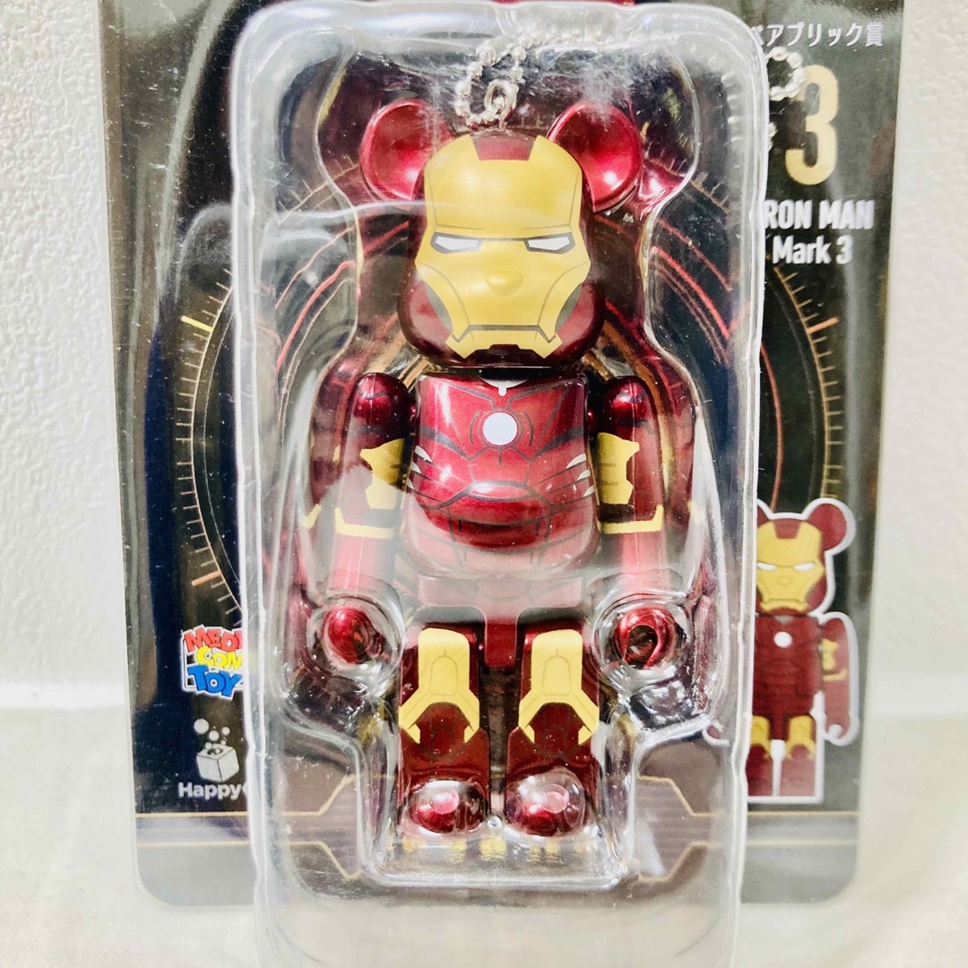 BE@RBRICK(ベアブリック)の【新品未開封】ハッピーくじBE@RBRICKアイアンマン ベアブリック賞マーク3 エンタメ/ホビーのフィギュア(アメコミ)の商品写真