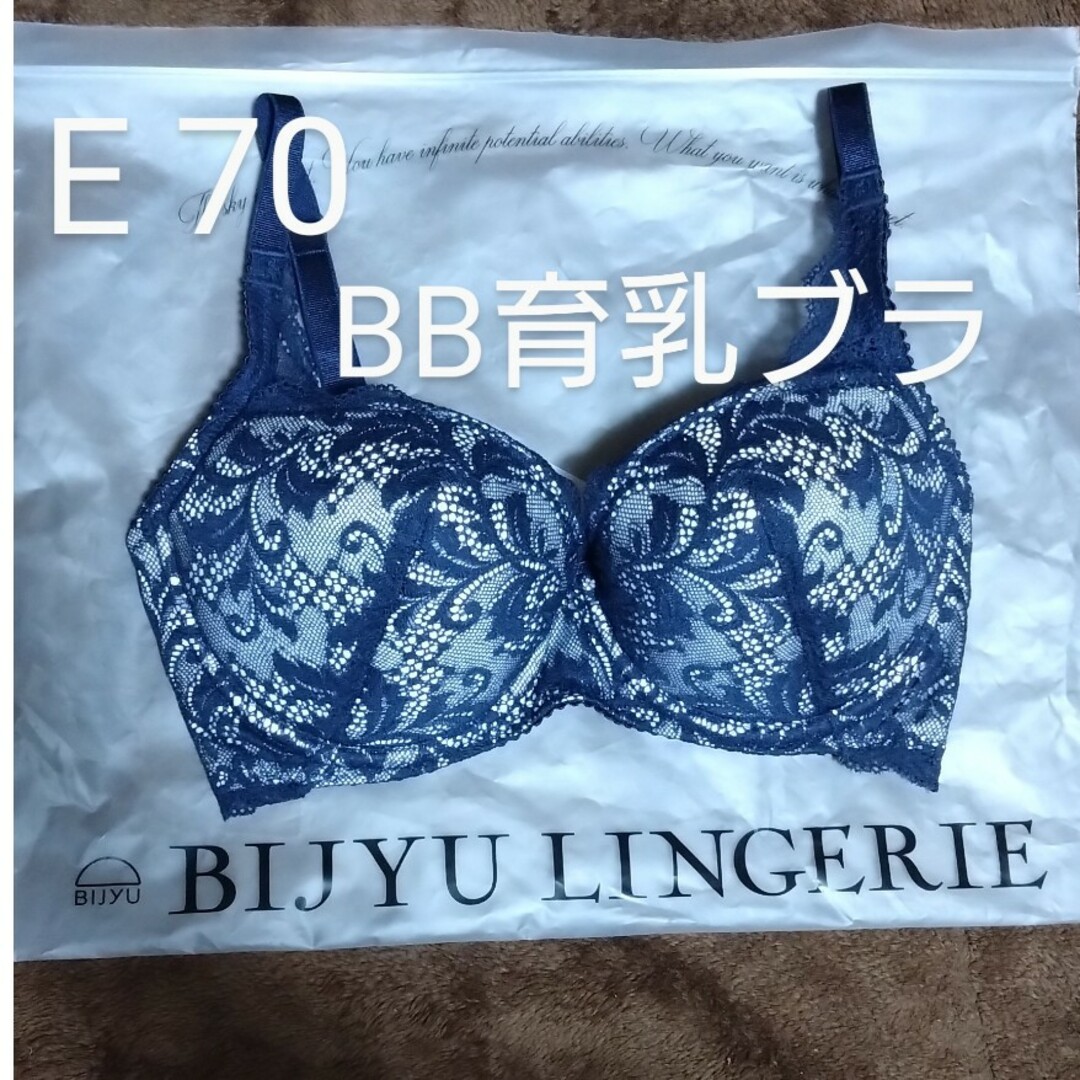 BIJIN BUST  BB育乳ブラジャー E70　ブルー・ホワイト レディースの下着/アンダーウェア(ブラ)の商品写真