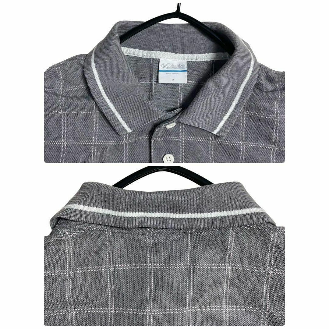 Columbia(コロンビア)のColumbia ポロシャツ Tシャツ 半袖 チェック 柄 グレー ユニセックス メンズのトップス(ポロシャツ)の商品写真