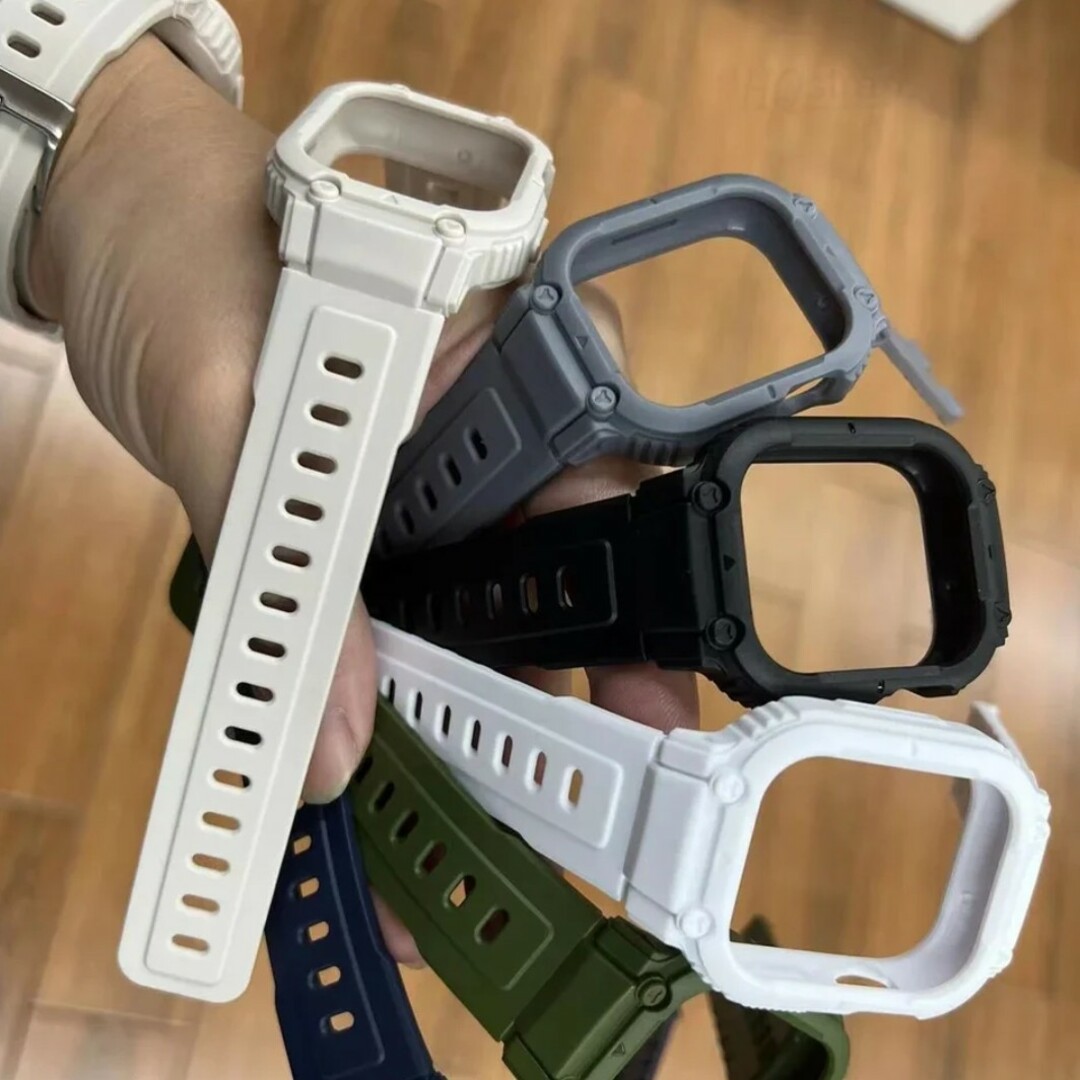 Apple Watch  Ultra 保護一体型 ベルト 49mm ブラック スマホ/家電/カメラのスマホアクセサリー(その他)の商品写真