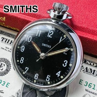 スミス(SMITH)の訳あり ジャンク SMITHS スミス懐中時計ブラック動作不可 イギリス 手巻き(その他)