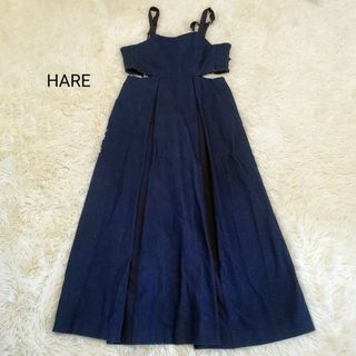 ハレ(HARE)の美品 HARE ハレ サロペット サイドスリット デニム ジャンパースカート(その他)