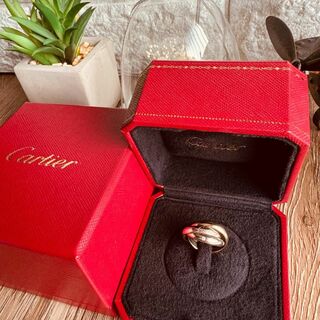 カルティエ(Cartier)の◇カルティエ◇トリニティ 5P ダイヤ リング 指輪 47 YG PG WG(リング(指輪))