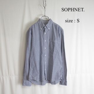 ソフネット(SOPHNET.)のSOPHNET. ボタンダウン ストライプ シャツ トップス 青 ソフ 高品質(シャツ)