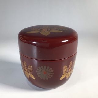 ラ８２９　棗　『溜塗』『菊桐蒔絵』『中棗』　茶道具(漆芸)