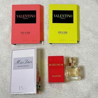 ヴァレンティノ(VALENTINO)の香水サンプル VALENTINO 3個 ＋ Miss Dior 1個(香水(女性用))