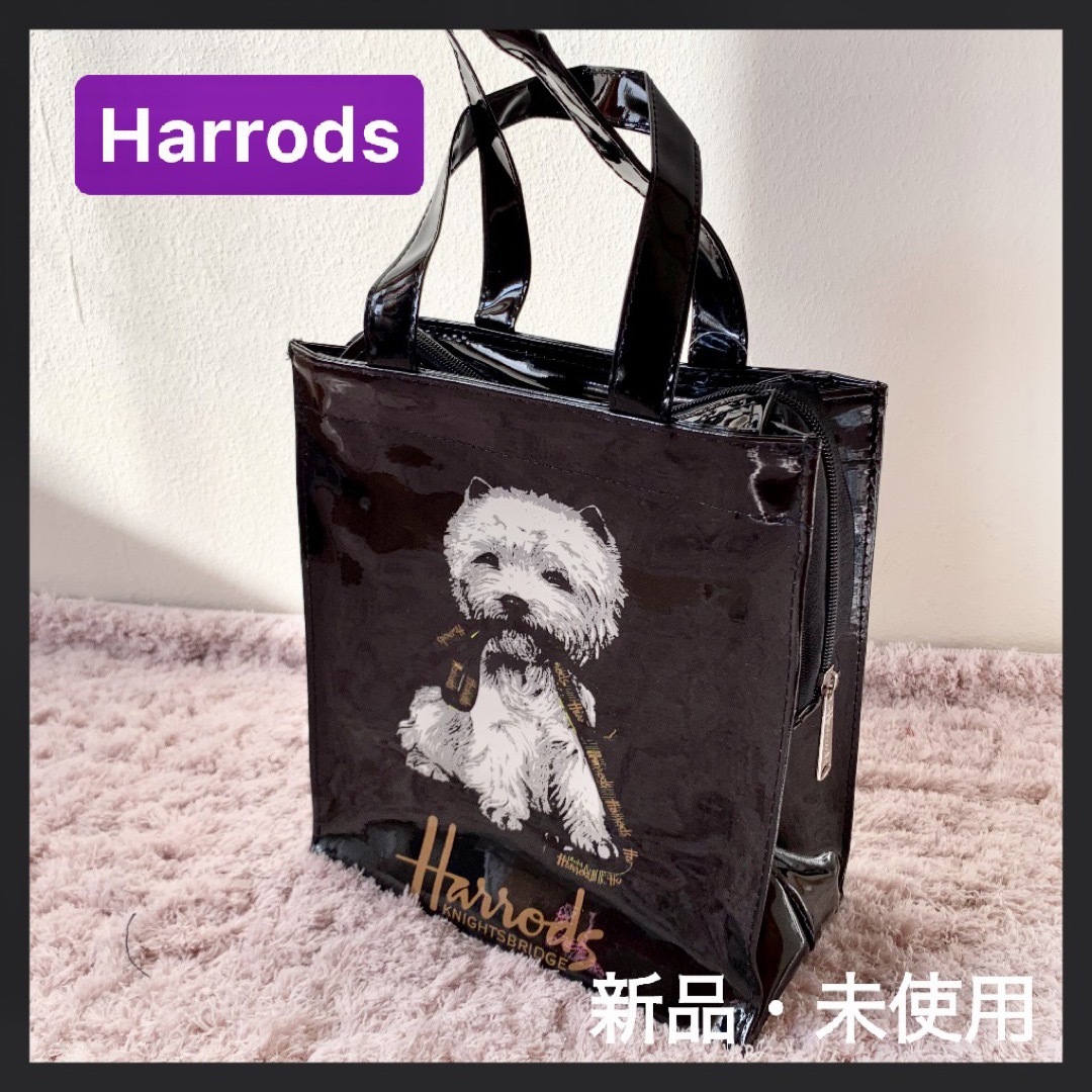 Harrods(ハロッズ)の【人気❣️】Harrodsのハンドバッグ☆新品 ウェスティ×リボン レディースのバッグ(ハンドバッグ)の商品写真