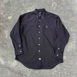 ラルフローレン(Ralph Lauren)のVINTAGE 90s Polo Ralph Lauren ブラックシャツ(シャツ)