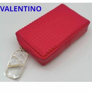 ヴァレンティノ(VALENTINO)のVALENTINO 新品 オリジナル スモール レッド ポーチ ②(ポーチ)