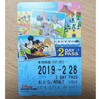 ディズニー(Disney)のディズニーリゾートライン　2DayPass(遊園地/テーマパーク)