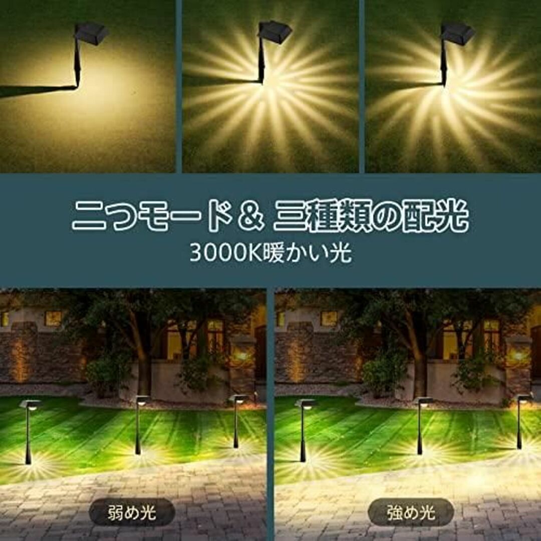 ￥8250の品　Linkind ソーラーパスライト 4個セット 屋外 室外照明  インテリア/住まい/日用品のライト/照明/LED(その他)の商品写真