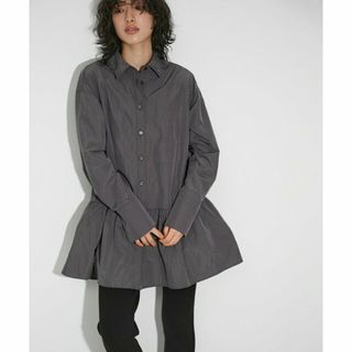 アダムエロぺファム(ADAM ET ROPE' FEMME)の【スミクロ（05）】ギャザーヘムチュニックシャツ(シャツ/ブラウス(長袖/七分))