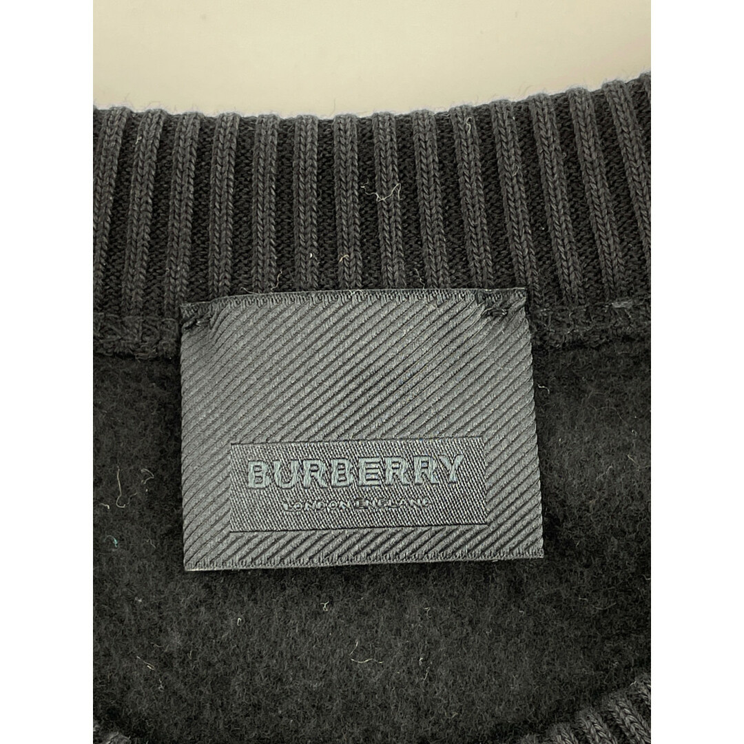 BURBERRY(バーバリー)のバーバリー ブラック 8048917 裏起毛クルーネックスウェットパーカー XS メンズのトップス(その他)の商品写真