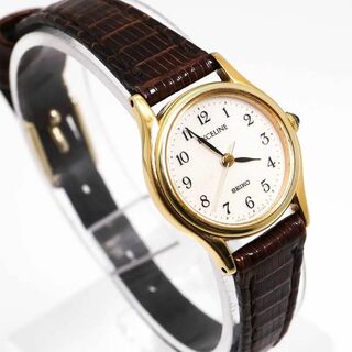 セイコー(SEIKO)の《美品》SEIKO Exceline 腕時計 SGP30 ゴールド レザー z(腕時計)