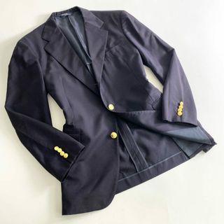 ラルフローレン(Ralph Lauren)の53b25 Polo Ralph Lauren ポロラルフローレン テーラードジャケット ブレザー 180 ネイビー 紺ブレ 金ボタン 日本製 スーツ(テーラードジャケット)