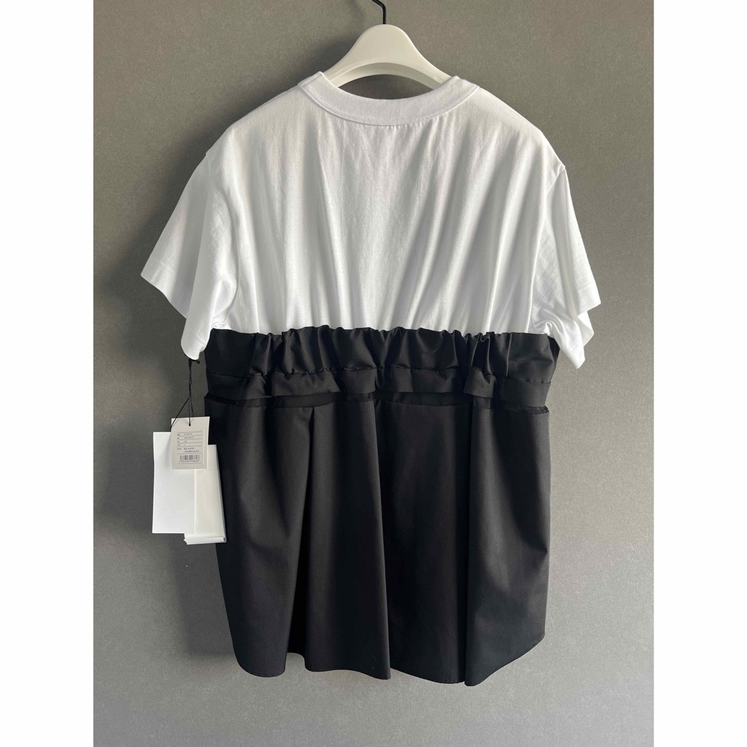 sacai ポプリン×コットンジャージーTシャツ sacai - sacai サカイ コットン ポプリン Tシャツ 未使用の通販