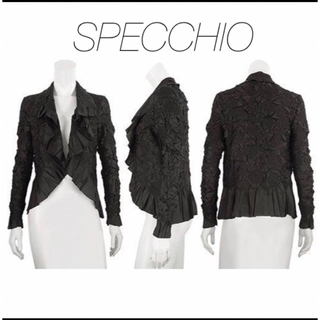 SPECCHIO - 美品　スペッチオ　Gプリーツ　ジャケット　黒　サイズ40　定価約20000円
