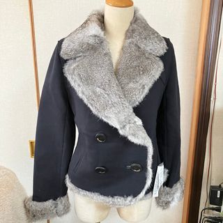 BURBERRY BLUE LABEL - 未使用 バーバリー ブルーレーベル リバーシブル ラビットファー ジャケット