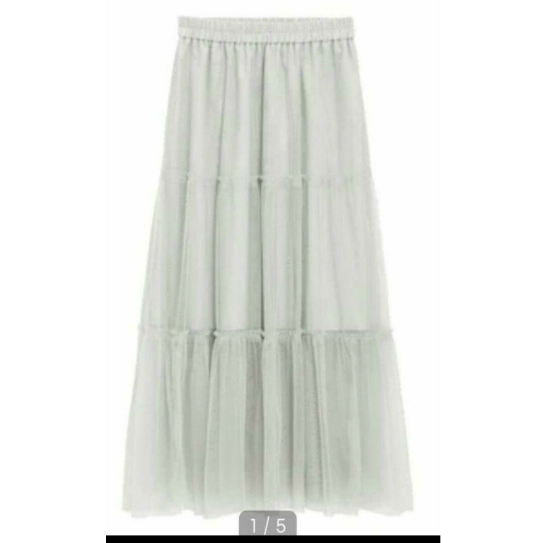 GU(ジーユー)の新品　S  人気完売   ティアード　チュールスカート レディースのスカート(ロングスカート)の商品写真