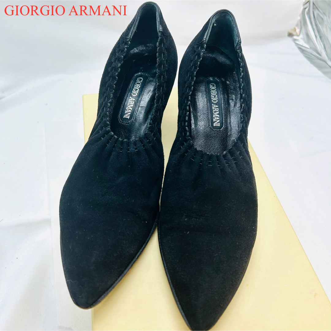 Giorgio Armani(ジョルジオアルマーニ)のGIORGIO ARMANI  ジョルジオアルマーニ　パンプス23cm スエード レディースの靴/シューズ(ハイヒール/パンプス)の商品写真