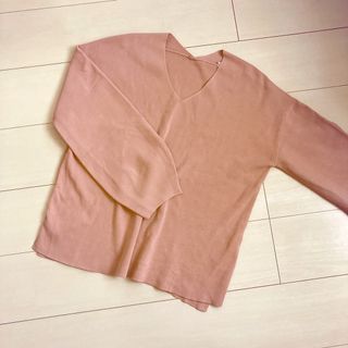 ドレスキップ(DRESKIP)のドレスキップ　トップス　カットソー　ワールド　サーモンピンク(カットソー(長袖/七分))