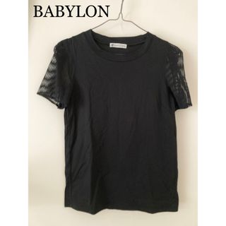 バビロン(BABYLONE)の【値下げ】BABYLONE 黒 半袖Tシャツ　シースルー素材(Tシャツ(半袖/袖なし))