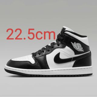 ジョーダン(Jordan Brand（NIKE）)のNIKE AIR JORDAN 1 MID  パンダ　ホワイト/ブラック(スニーカー)