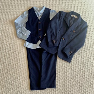 子ども用 120cm スーツ ジャケット ベスト シャツ パンツ 卒園式 入学式(ドレス/フォーマル)