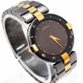 セイコー(SEIKO)の《美品》SEIKO LASSALE 腕時計 ブラック ラメ ヴィンテージ s(腕時計)