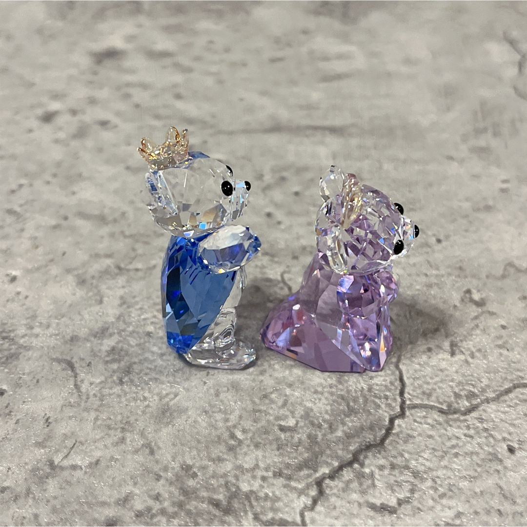 SWAROVSKI(スワロフスキー)の希少 美品 スワロフスキー クリスベア プリンス プリンセス セット インテリア/住まい/日用品のインテリア小物(置物)の商品写真