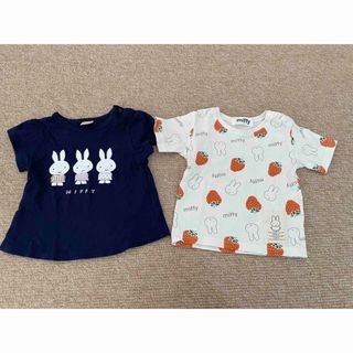 ミッフィー(miffy)のミッフィー　半袖シャツ80  プティマイン　バースデー　3枚枚セット(Ｔシャツ)