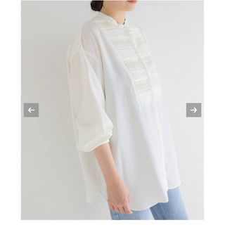 スピックアンドスパン(Spick & Span)のスピック&スパン　新品　ピンタックフィブリルシャツ(シャツ/ブラウス(長袖/七分))