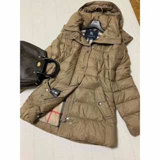 バーバリー(BURBERRY)の美品　バーバリー　ロンドン　ダウンコート　フード　キャメル(ダウンコート)