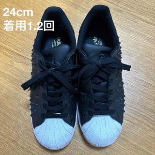 アディダス(adidas)のadidas スーパースター 黒 スタッズ 24cm スニーカー 靴レア(スニーカー)