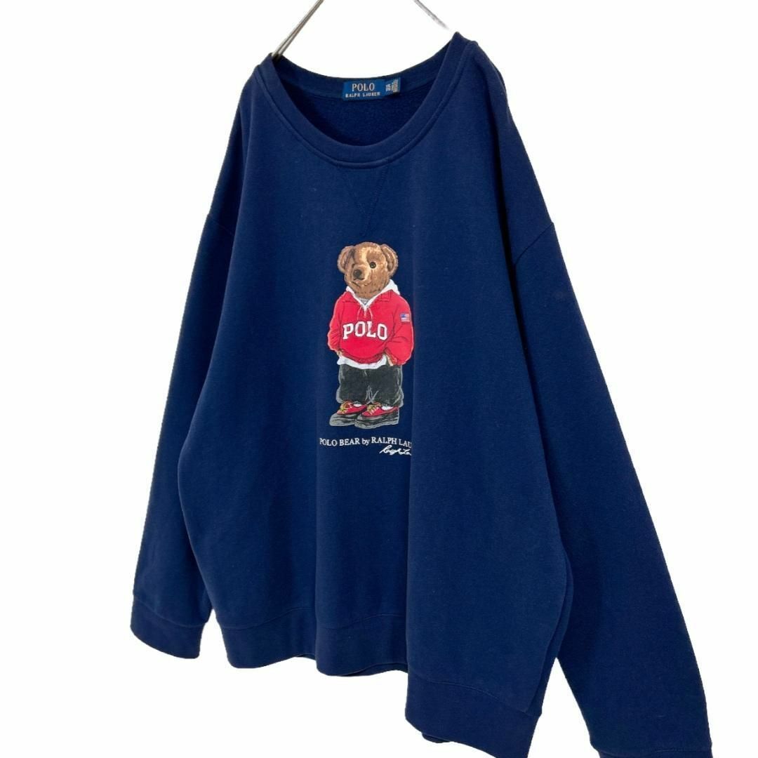 POLO RALPH LAUREN(ポロラルフローレン)の美品★希少XXL★ポロラルフローレン ポロベア スウェット ネイビー トレーナー メンズのトップス(スウェット)の商品写真