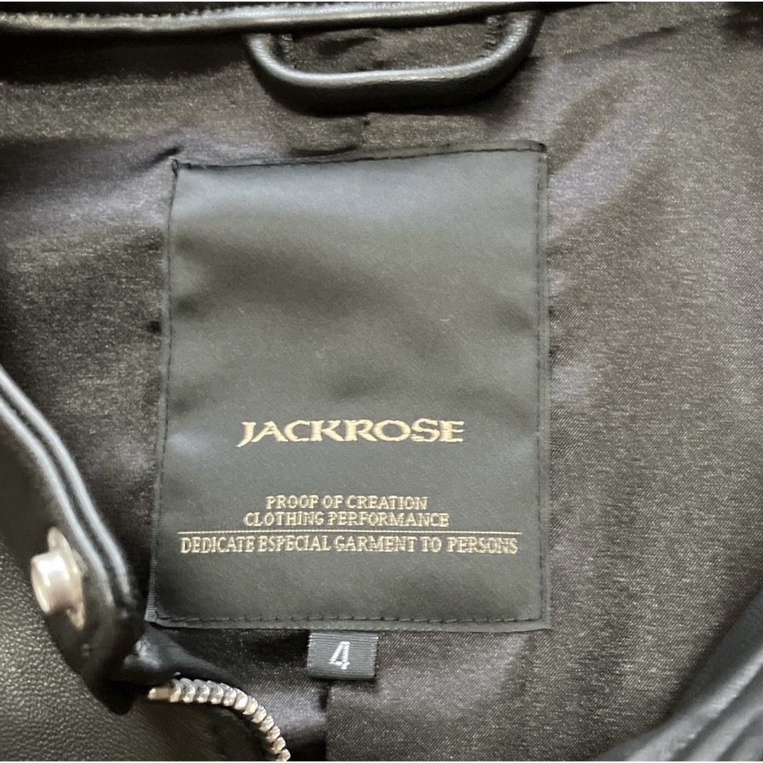 JACKROSE(ジャックローズ)の【美品】JACKROSE ジャックローズ ライダース シングル ブラック 黒 メンズのジャケット/アウター(ライダースジャケット)の商品写真