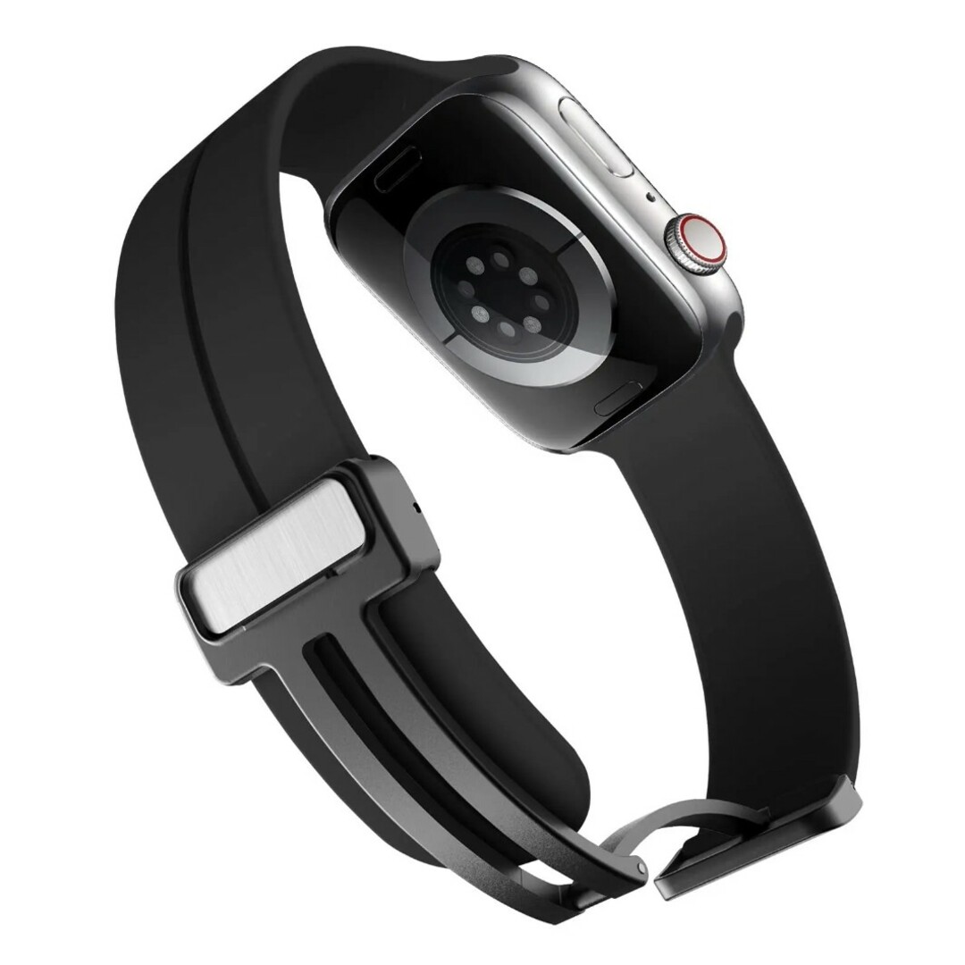 Apple Watch  マグネット装着 バンド 磁気 ブラック スマホ/家電/カメラのスマートフォン/携帯電話(その他)の商品写真