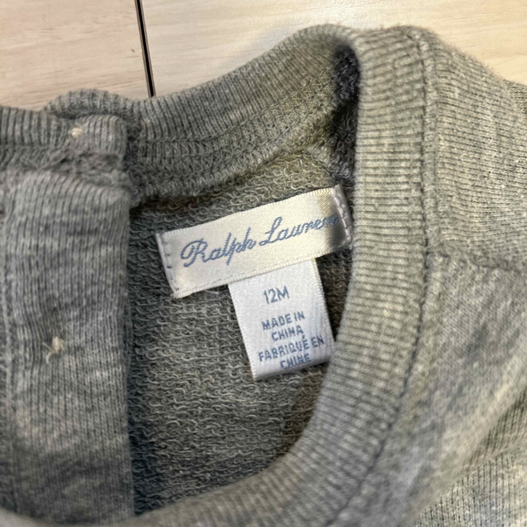 Ralph Lauren(ラルフローレン)のラルフローレン  ポロベア　スウェットワンピース　12M キッズ/ベビー/マタニティのベビー服(~85cm)(ワンピース)の商品写真