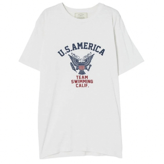 アングリッド(Ungrid)のアングリッド　U.S.AMERICAプリントTシャツ　ホワイト(Tシャツ(半袖/袖なし))