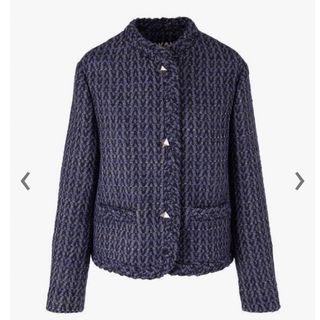 ヴァレンティノ(VALENTINO)のVALENTINO TWEED JACKET 38⭐︎(ノーカラージャケット)